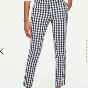 Brown & Black Gingham Stretch Skinny Trousers Pants Ann Taylor LOFT Size 2 EUC